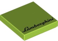 LEGO part Tile 2 x 2 with 'Lamborghini' Pattern 3068pb1341
