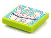 LEGO part Tile 2 x 2 with BeatBit Album Cover - Popcorn Pattern 3068pb1607