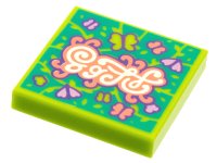 LEGO onderdeel Tile 2 x 2 with BeatBit Album Cover - Butterflies Pattern 3068pb1624