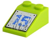 LEGO onderdeel Slope 33 3 x 2 with '15', Scratches and Splatter Pattern (Sticker) - Set 8190 3298pb046