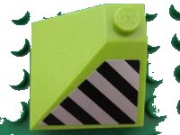 LEGO part Slope 33 3 x 3 Double Convex with Danger Stripes Pattern Model Right Side (Sticker) - Set 8190 3675pb01R