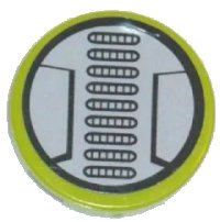 LEGO onderdeel Tile, Round 2 x 2 with 9 Oval Vents Pattern (Sticker) - Set 8957 4150pb066