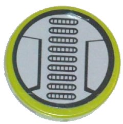 LEGO onderdeel Tile, Round 2 x 2 with 9 Oval Vents Pattern (Sticker) - Set 8957 (4150pb066)