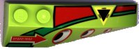 LEGO part Wedge 6 x 2 Right with 3 Ovals Pattern 41747pb005