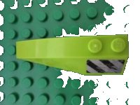 LEGO part Wedge 6 x 2 Left with Black Danger Stripes and Scratches Pattern (Sticker) - Set 8190 41748pb046