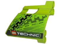 LEGO onderdeel Technic, Panel Fairing #22 Large Short, Small Hole, Side A with Tire Marks and LEGO TECHNIC Logo Pattern (Sticker) - Set 8291 44352pb11