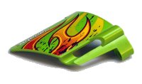LEGO part Technic, Panel Fairing #23 Large Short, Small Hole, Side B with 'XRFUEL' and Flames Pattern (Sticker) - Set 8141 44353pb07