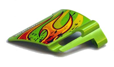 LEGO part Technic, Panel Fairing #23 Large Short, Small Hole, Side B with 'XRFUEL' and Flames Pattern (Sticker) - Set 8141 (44353pb07)