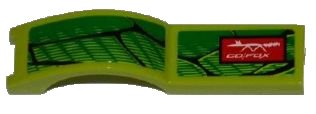 LEGO part Vehicle, Mudguard 1 x 4 1/2 with Scales and 'GO/FOX' Pattern Model Right Side (Stickers) - Set 8231 (50947pb019R)