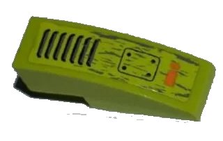 LEGO onderdeel Slope, Curved 3 x 1 with Grille, Bolted Plate and 'HAB3' Pattern (Sticker) - Set 8959 (50950pb033)