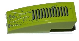 LEGO onderdeel Slope, Curved 3 x 1 with Grille, Splatters and Scratches Pattern (Sticker) - Set 8708 (50950pb038)