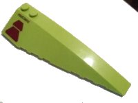 LEGO onderdeel Wedge 10 x 3 Right with Dark Red Trapezoids and Alien Characters Pattern (Sticker) - Set 70703 50956pb014