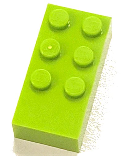 LEGO part Brick, Braille 2 x 4 with 6 Studs (dots-123456 ⠿) (60290)