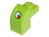 LEGO onderdeel Slope, Curved 2 x 1 x 1 1/3 with Recessed Stud with Gauge Pattern (Sticker) - Set 8188 6091pb002