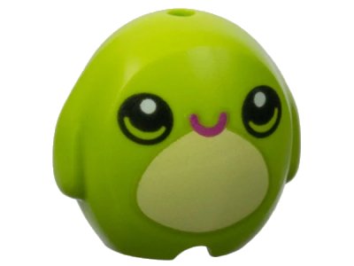 LEGO onderdeel Minifigure, Utensil Pillow Plush Toy with Frog with Black Eyes, Magenta Mouth and Bright Light Yellow Belly Pattern (6330pb01)