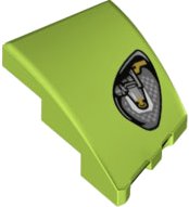 LEGO onderdeel Wedge 3 x 2 Left No Studs with Aston Martin Car Headlight, Silver Checkered and Casing, Gold Bulb Pattern 80177pb002