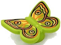 LEGO part Butterfly with Stud Holder with Yellow, Orange, and Black Wings Pattern 80674pb06