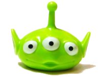 LEGO part Minifigure, Head, Modified Alien with Antenna with Three White Eyes Pattern 87769pb01