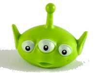 LEGO onderdeel Minifigure, Head, Modified Alien with Antenna with Three White Eyes with Glints in Pupils Pattern 87769pb04