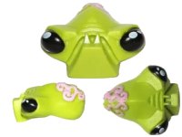LEGO part Minifigure, Head, Modified Alien with 2 Fangs, Black Eyes, and Bright Pink Brain Tissue Pattern 95202pb01