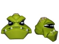 LEGO part Minifigure, Head, Modified Alien with 4 Fangs and Brain Tissue Pattern 95203pb01