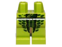 LEGO part Hips and Legs with Dark Green Scales Pattern (Lizaru) 970c00pb0178