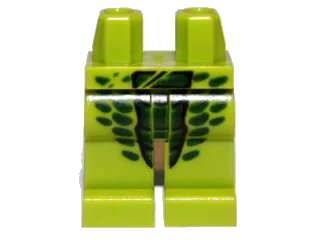LEGO onderdeel Hips and Legs with Dark Green Scales Pattern (Lizaru) (970c00pb0178)