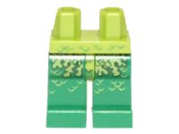 LEGO onderdeel Hips and Green Legs with Swamp Plants and Scales Pattern 970c06pb02