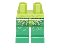 LEGO onderdeel Hips and Green Legs with Swamp Plants and Scales Pattern (970c06pb02)