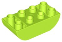 LEGO part Duplo, Brick 2 x 4 Slope Curved Inverted Double 98224