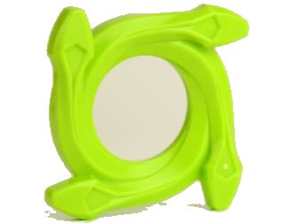 LEGO onderdeel Ring 4 x 4 with 2 x 2 Hole and 4 Snake Head Ends (Ninjago Spinner Crown) (98342)