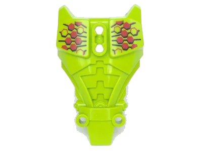 LEGO onderdeel Hero Factory Full Torso Armor with Red Hexagons Pattern (Breez) (98569pb04)