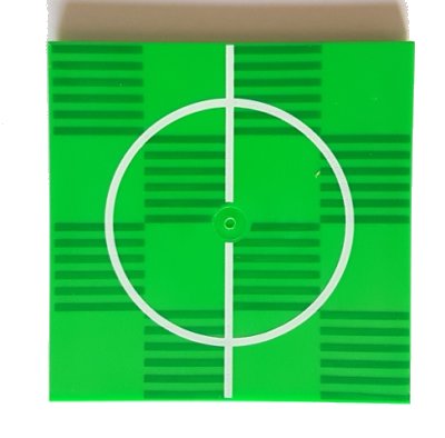 LEGO part Tile 6 x 6 with Bottom Tubes with Soccer (Football) Pitch Center Circle Pattern (10202pb014)