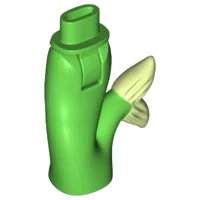 LEGO part Mini Doll Hips and Mermaid / Merman Tail Assembly with Yellowish Green Caudal Fin Pattern 16529c00pb01