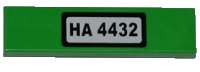 LEGO part Tile 1 x 4 with 'HA 4432' on White Background Pattern (Sticker) - Set 4432 2431pb0238
