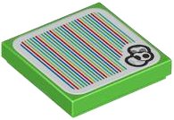 LEGO part Tile 2 x 2 with Super Mario Scanner Code Yoshi Eggs Pattern (Sticker) - Set 71428 3068pb2335