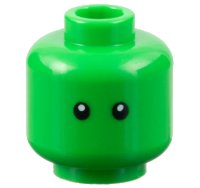 LEGO part Minifigure, Head Black Eyes with White Pupils Pattern - Vented Stud 3626pb3426