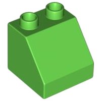 LEGO part Duplo, Brick 2 x 2 x 1 1/2 Slope 45 (6474)