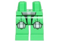 LEGO onderdeel Hips and Legs with Galaxy Squad Armor with Large Light Bluish Gray and White Hexagonal Knee Pads and Short Belt Pattern 970c00pb0231