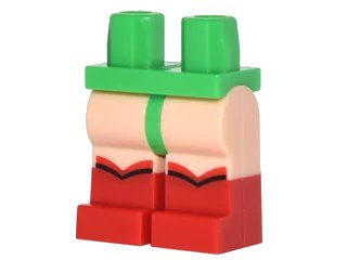 LEGO onderdeel Hips and Light Nougat Legs with Red Boots Pattern (970c90pb07)