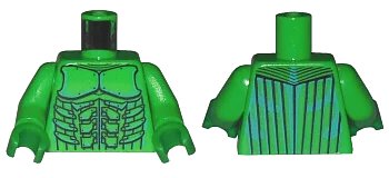 LEGO onderdeel Torso Spider-Man Green Goblin Pattern / Bright Green Arms / Green Hands (973px155c01)