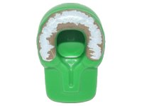 LEGO part Minifigure, Headgear Hood Fur-lined with White and Dark Tan Fur Pattern x205pb04