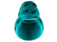 LEGO part Minifigure, Headgear Hair Wrap with Dark Green Leaves Pattern 2590pb01