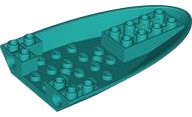 LEGO part Aircraft Fuselage Forward Bottom Curved 6 x 10 with 3 Holes and 2 Pin Holes 5122