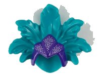 LEGO onderdeel Minifigure, Headgear Hat, Showgirl with Feathers with Dark Purple Front, Silver Dots Pattern 69951pb01