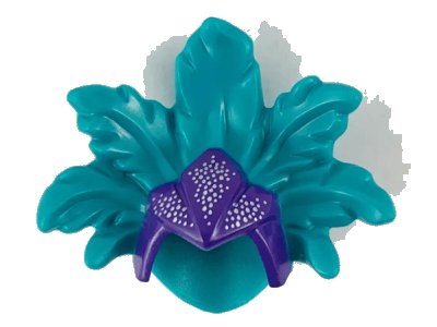 LEGO onderdeel Minifigure, Headgear Hat, Showgirl with Feathers with Dark Purple Front, Silver Dots Pattern (69951pb01)