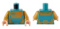 LEGO part Torso Pixelated Gold, Medium Nougat, and Orange Armor Pattern / Pearl Gold Arms / Light Nougat Hands 973pb4849c01