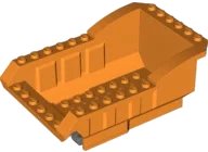 LEGO onderdeel Vehicle, Tipper Bed 12 x 8 x 5 with Fixed Dark Bluish Gray Hinge Plate (18926 / 44570) (18926c01)