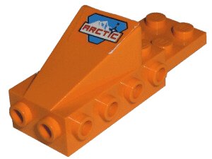 LEGO onderdeel Cockpit Space Nose with Arctic Logo Pattern (Sticker) - Sets 6573 / 6575 / 6577 (2336pb02)