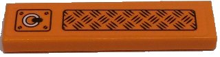 LEGO onderdeel Tegel 1 x 4 met Loopplaat en Ring Patroon (Sticker) - Set 60166 (2431pb0500)